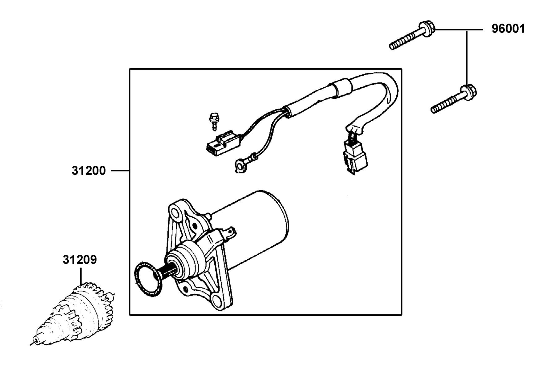 LIKE 50(2013~) Starting Motor ● Oil Pump parts diagram
